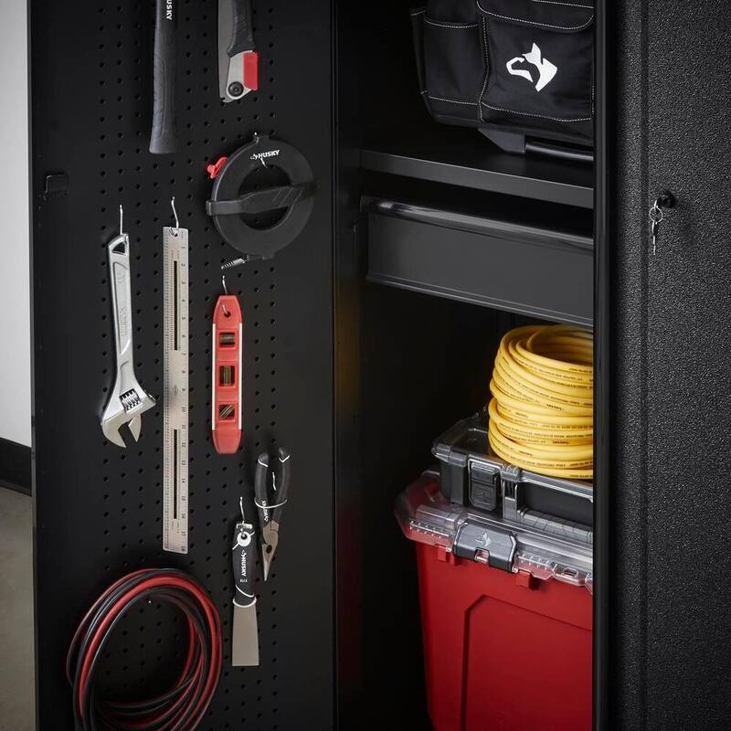 4-Piece Welded Steel Garage Storage System in Black Z3212