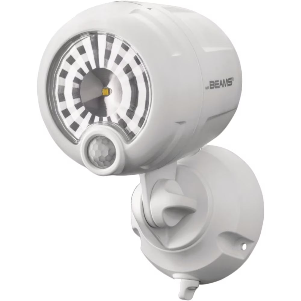 200-Lumen White Motion Sensing LED Spotlight C7207