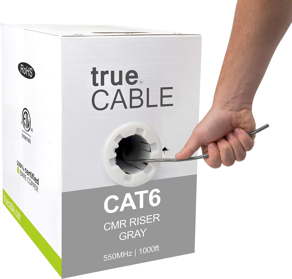 1000ft Purple 23AWG 4 Pair Solid Bare Copper Bulk Ethernet Cable W945834