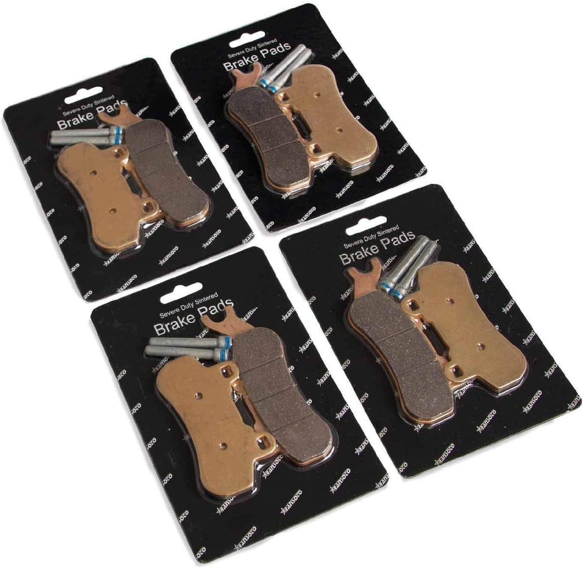 4 Sets Front and Rear Brake Pads Compatible with Can-Am Maverick X3 4x4 XRS, Sintered Metal Brake Pads Y1149