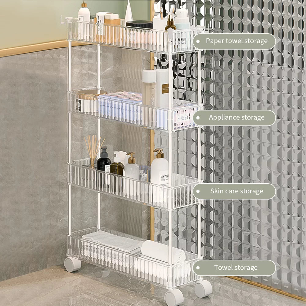 Slim 3 Tier Rolling Storage Cart B9516