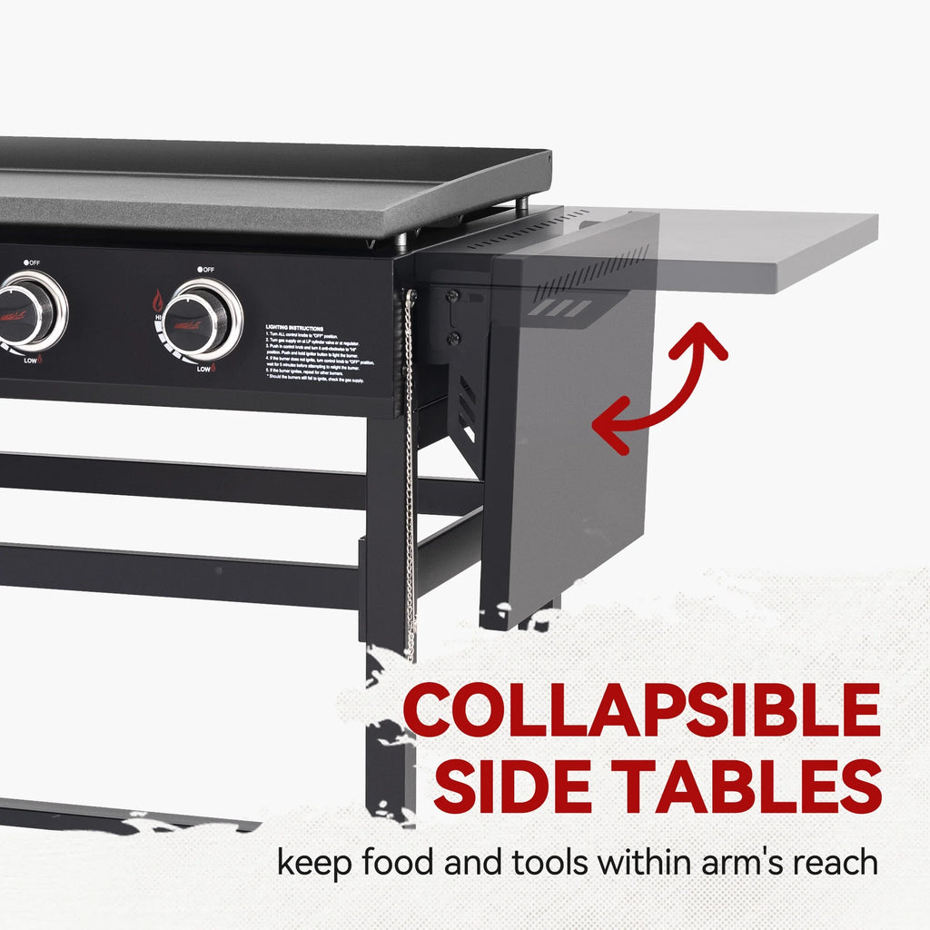 4-Burner Propane Gas Grill Griddle with Cover X3629