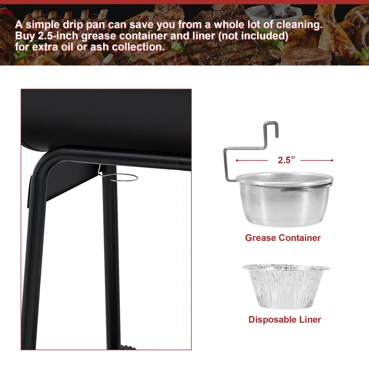 Charcoal Grill with Side Table P2713