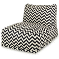 Black Chevron Chair Lounger Bean Bag Q14489