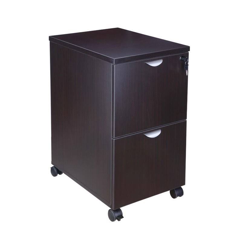 2 Drawer Mobile File Cabinet in Mocha N385864