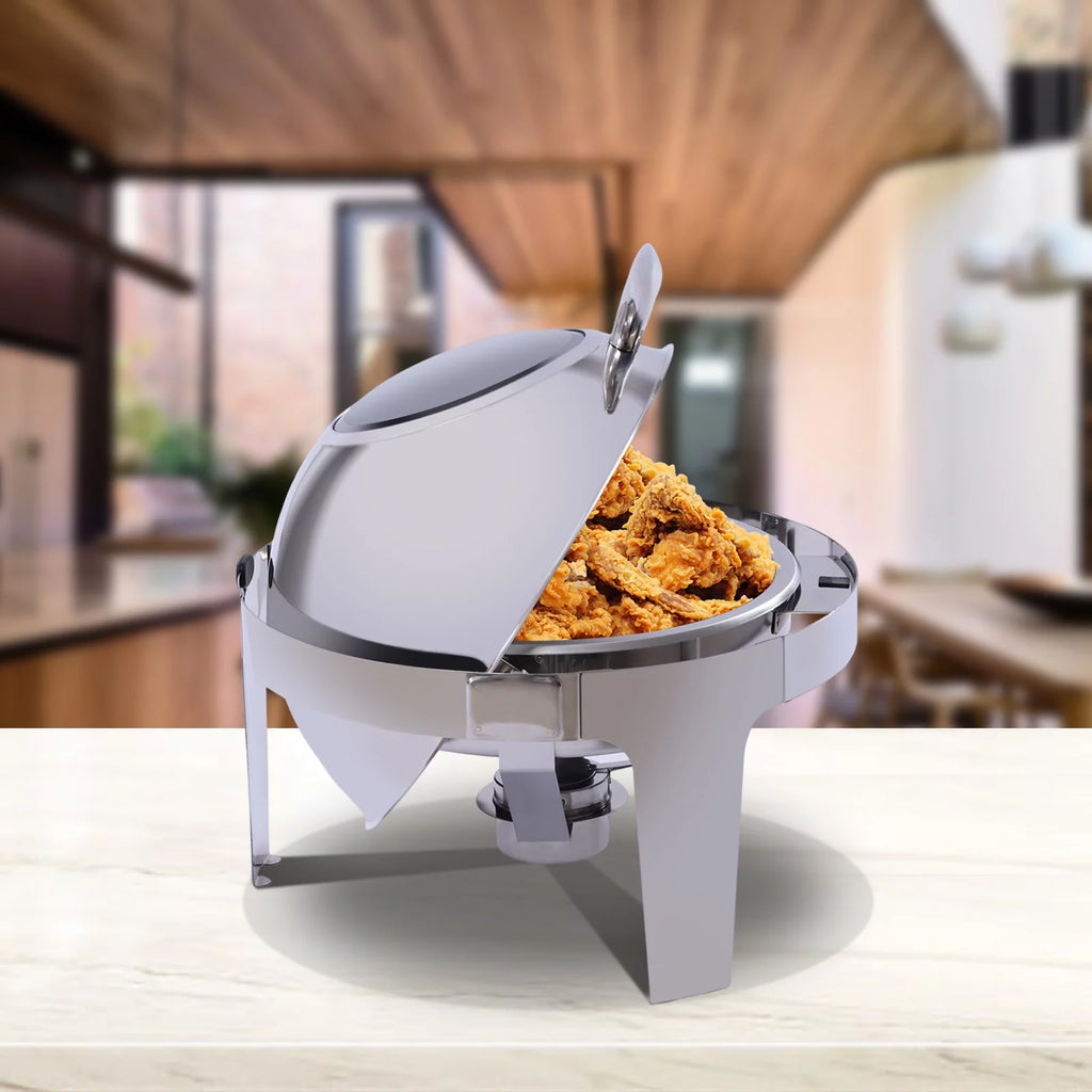 6L Round Chafing Dish with Glass Lid C249