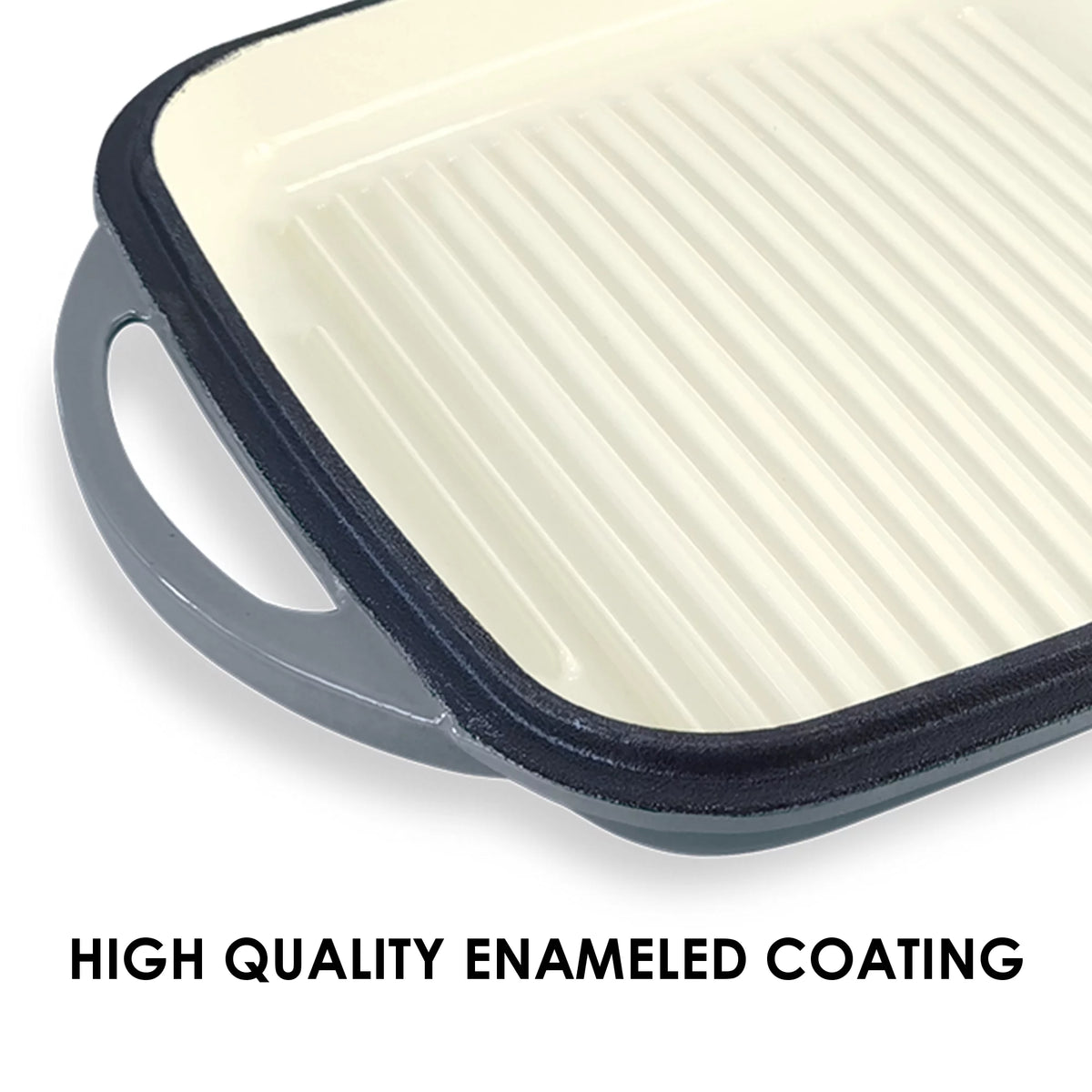 10" Square Enameled Cast Iron Grill Pan S7888