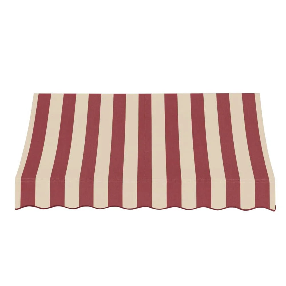 Burgundy/Tan Stripe Acrylic Fixed Awning W447
