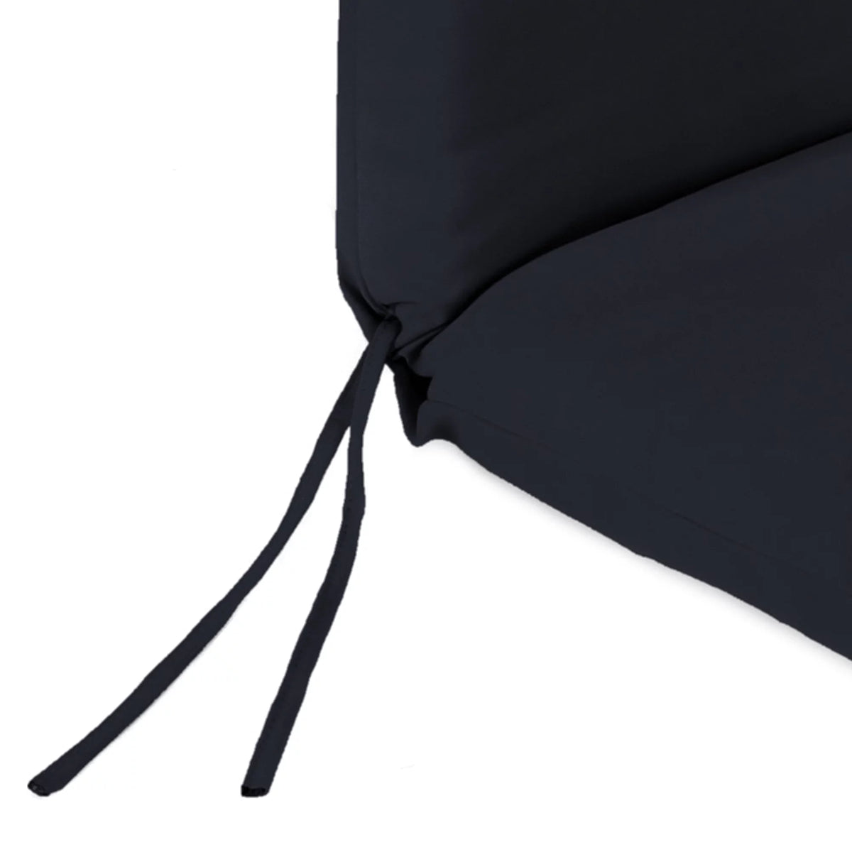 Navy Rectangular Outdoor Chair Cushion with Ties J8087