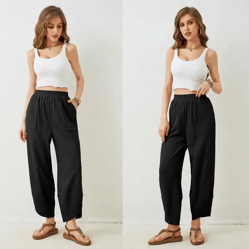Loose Wide Leg Casual Pants Y504