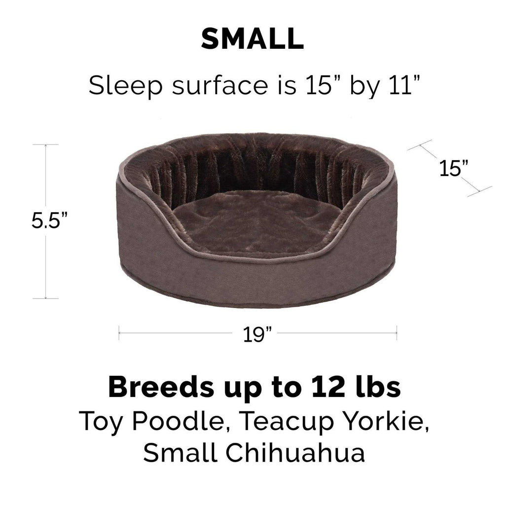 Plush Velvet Oval Dog Bed O634