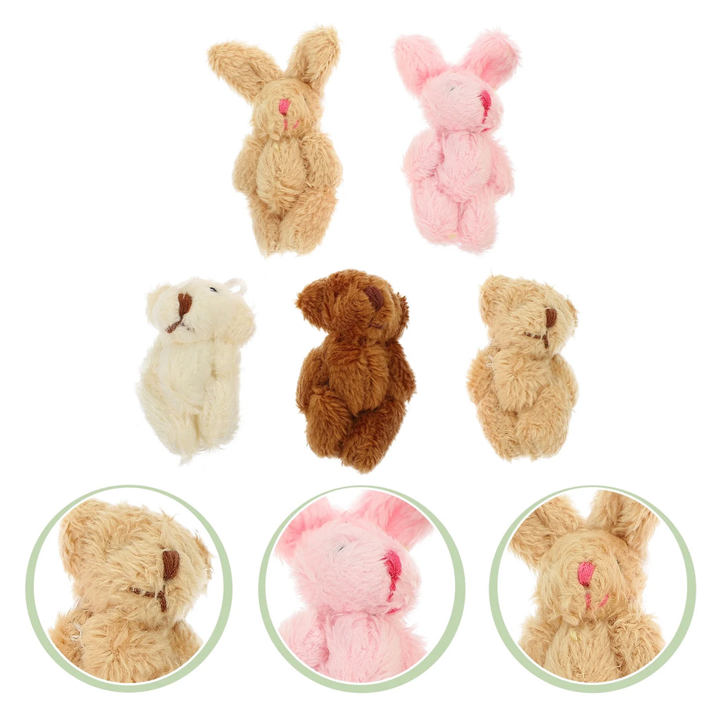 5pcs Miniature Plush Doll Figurines N964194