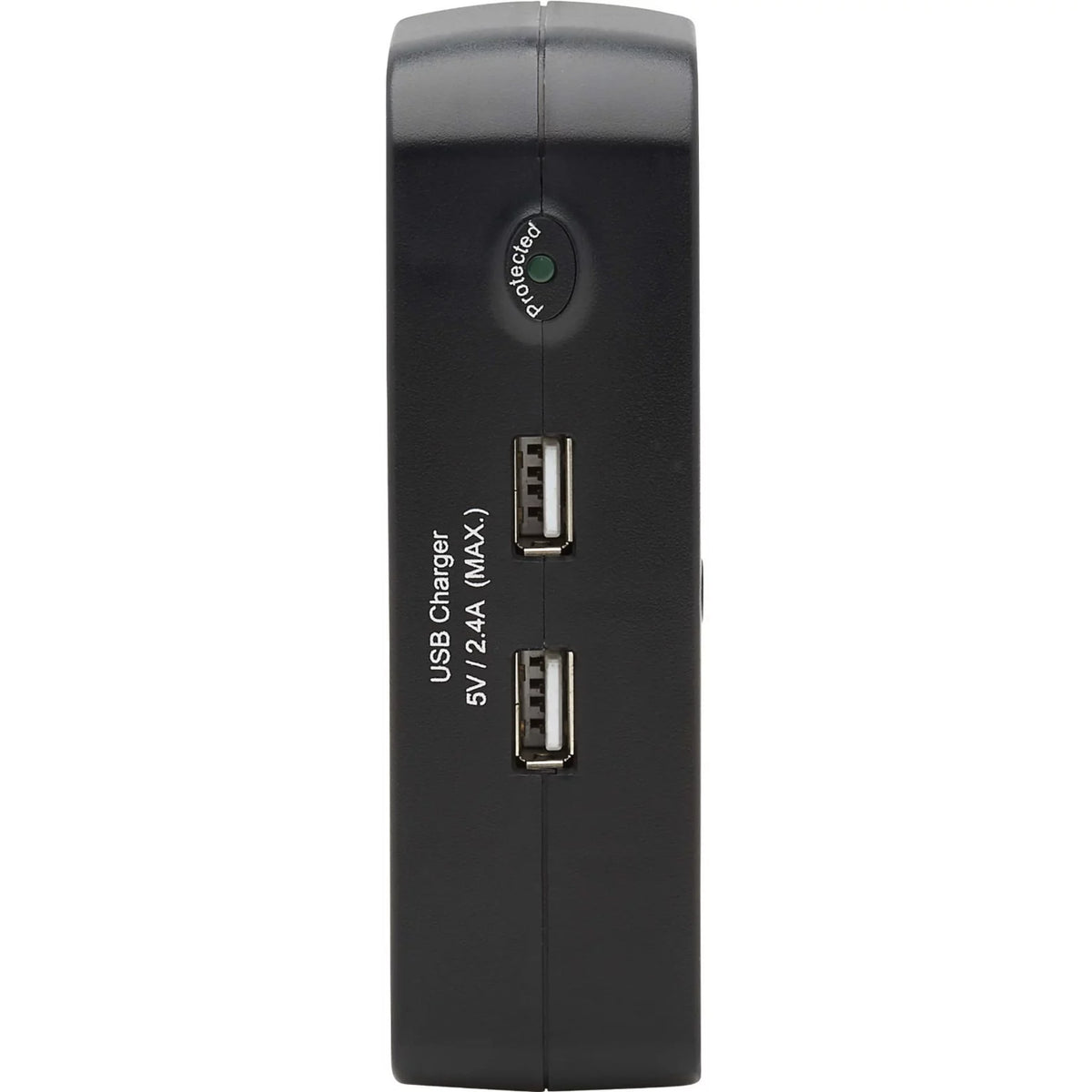 3-Outlet Surge Protector 2 USB Charging Ports Black E912