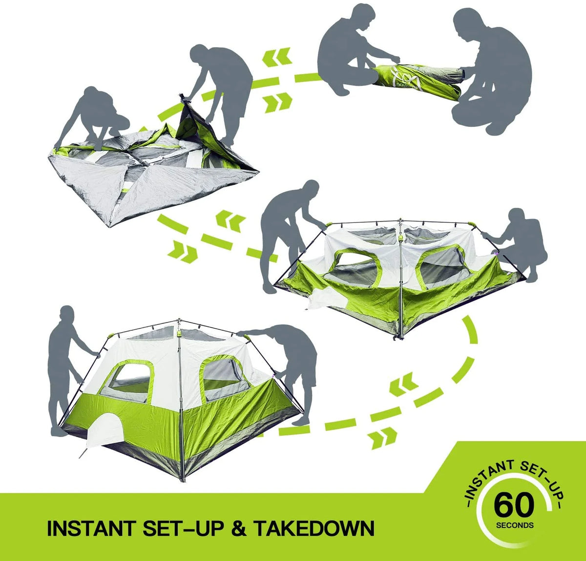 6 Person Waterproof Camping Tent O12641