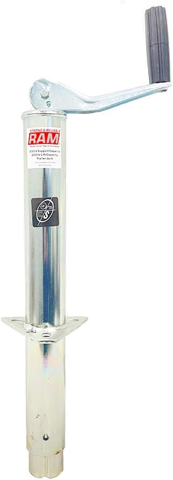 2,000 lbs A-Frame Trailer Jack with Zinc Round Tube Foot Pack of 2 U185786