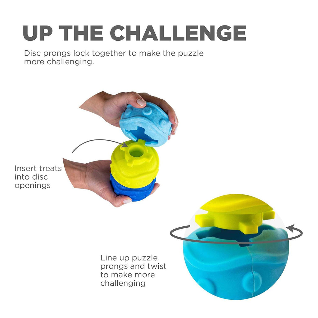Treat Locking Discs Dispenser Puzzle Dog Toy N694611