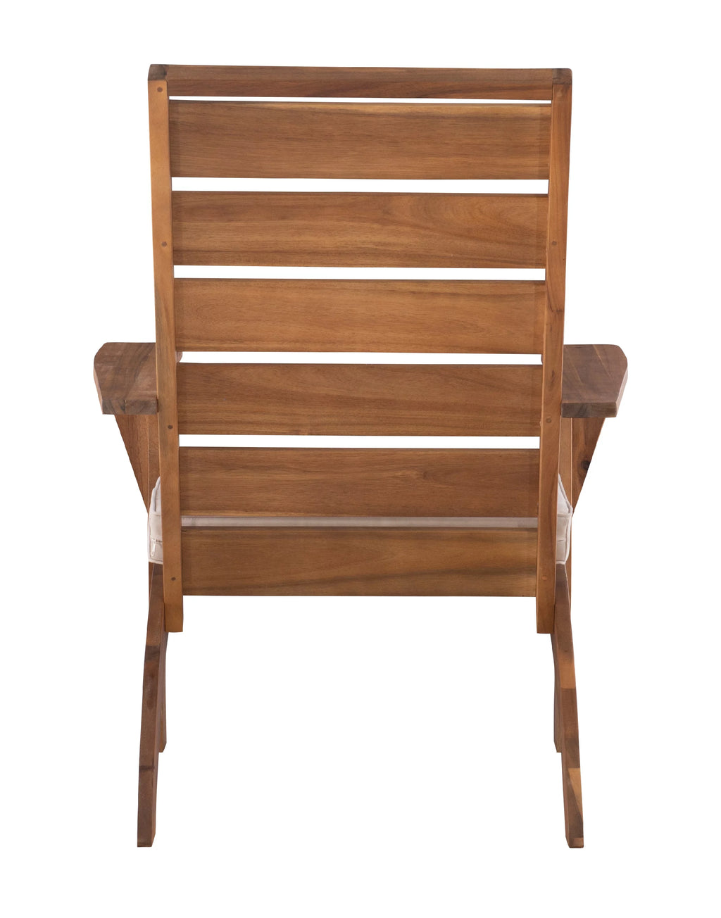 Brown Acacia Wood Patio Chair with Cushion O15101