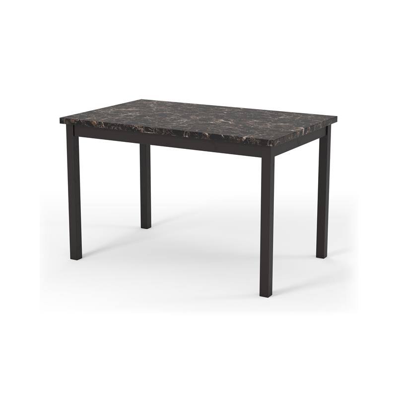 Faux Marble Top Dining Table in Black R55712