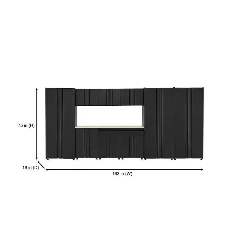 10-Piece Welded Steel Garage Storage System in Black N528042