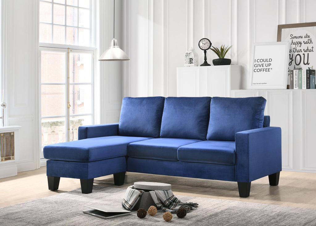 Navy Blue Sofa Chaise K811