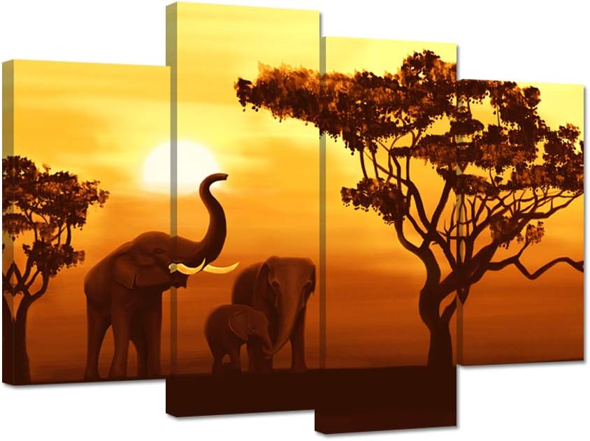 4 Panel Canvas Wall Art Stretched and Framed X62172