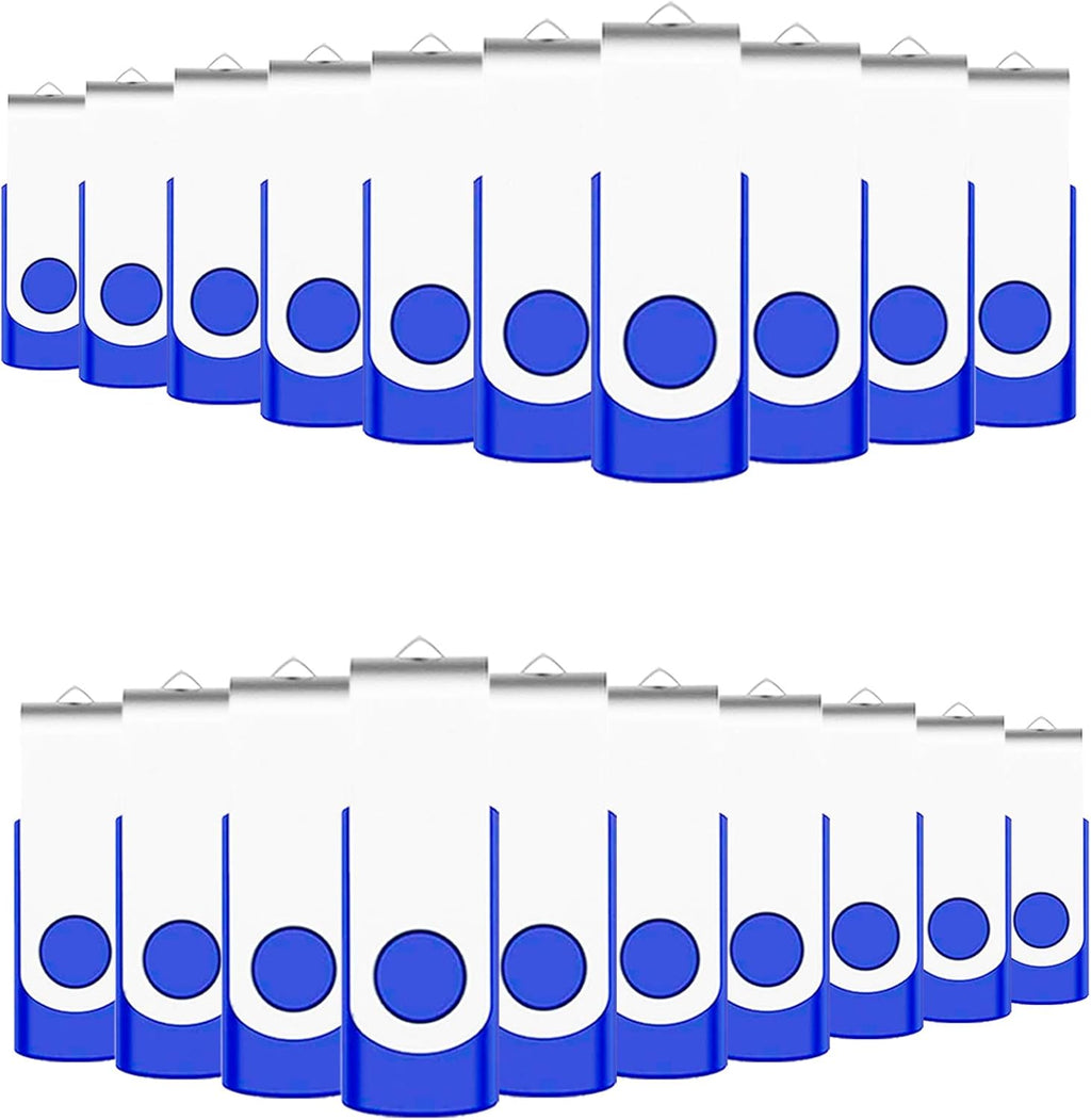 50 Pack USB 2.0 Metal Swivel Flash Drives with LED Indicator L611829