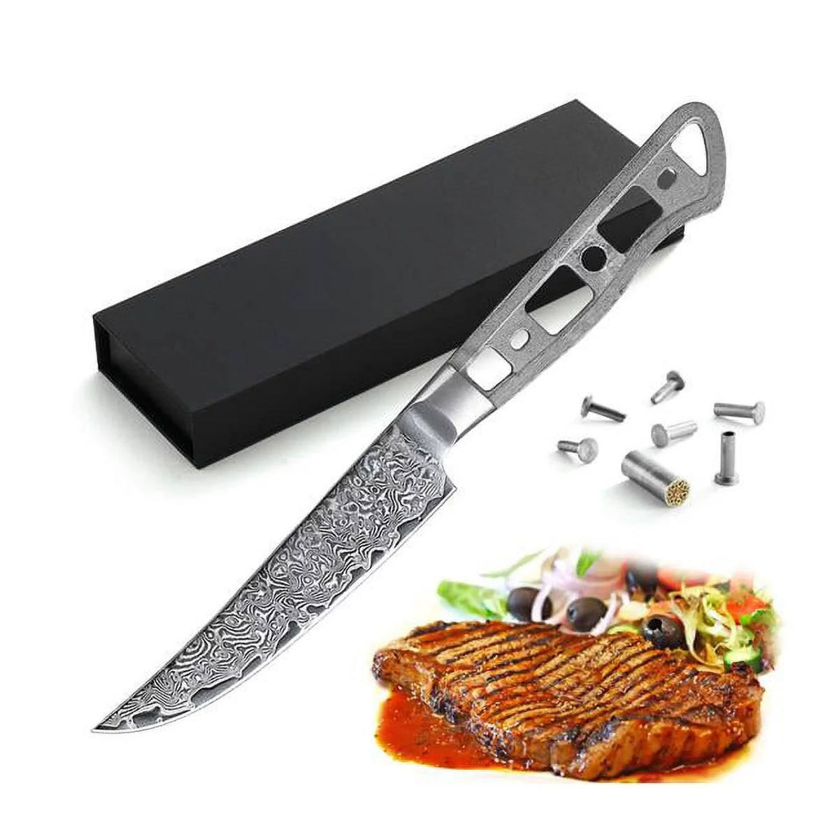 4.5 in. Damascus Steel Steak Knife Blank W151359