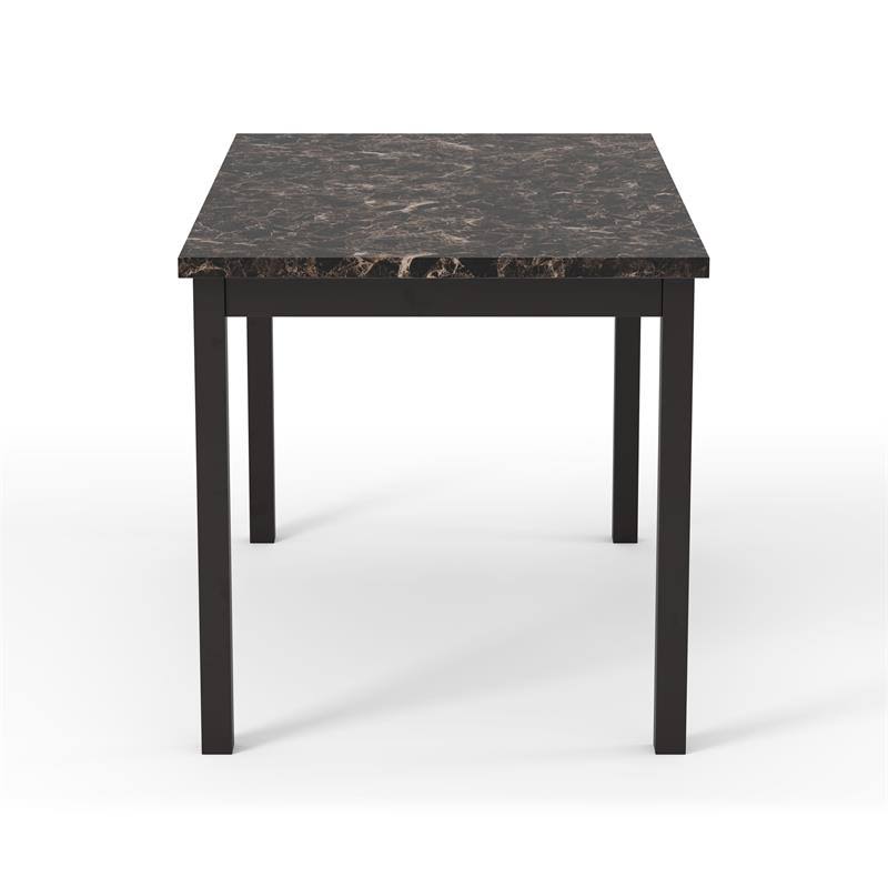 Faux Marble Top Dining Table in Black R55712