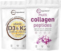 Multi Collagen Protein Powder & Vitamin D3 + K2 Softgels Bundle 2 Pack A93983