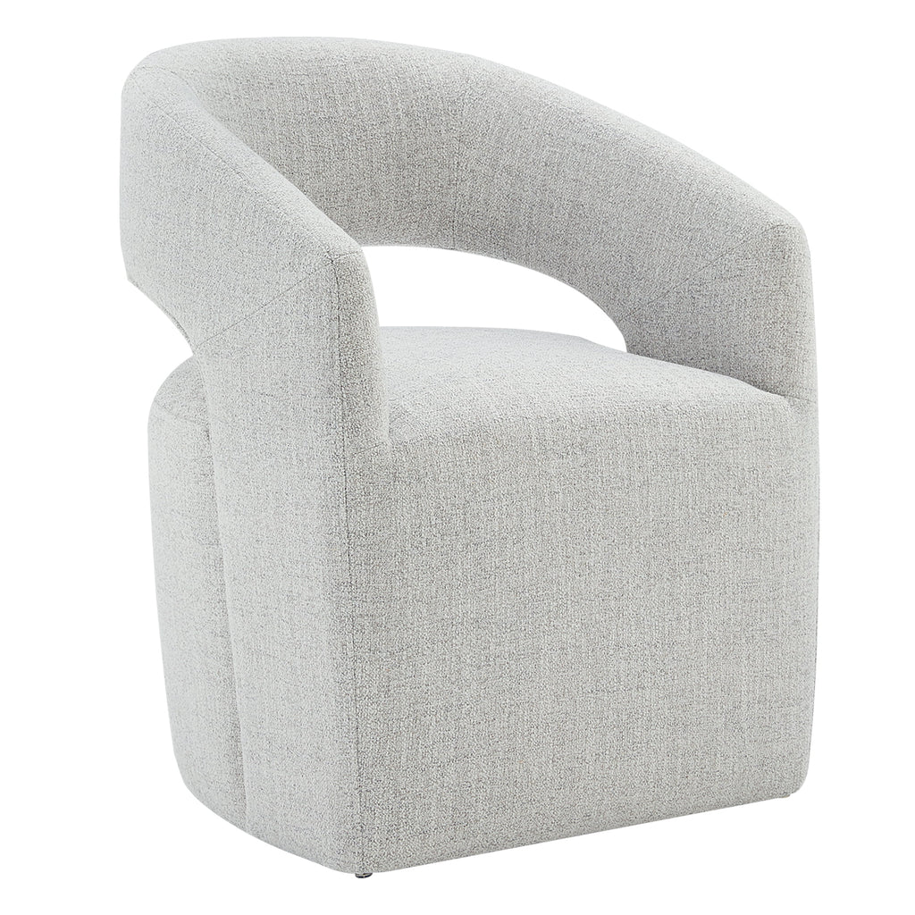 Upholstered Dining Chair with Caster Wheels M503250