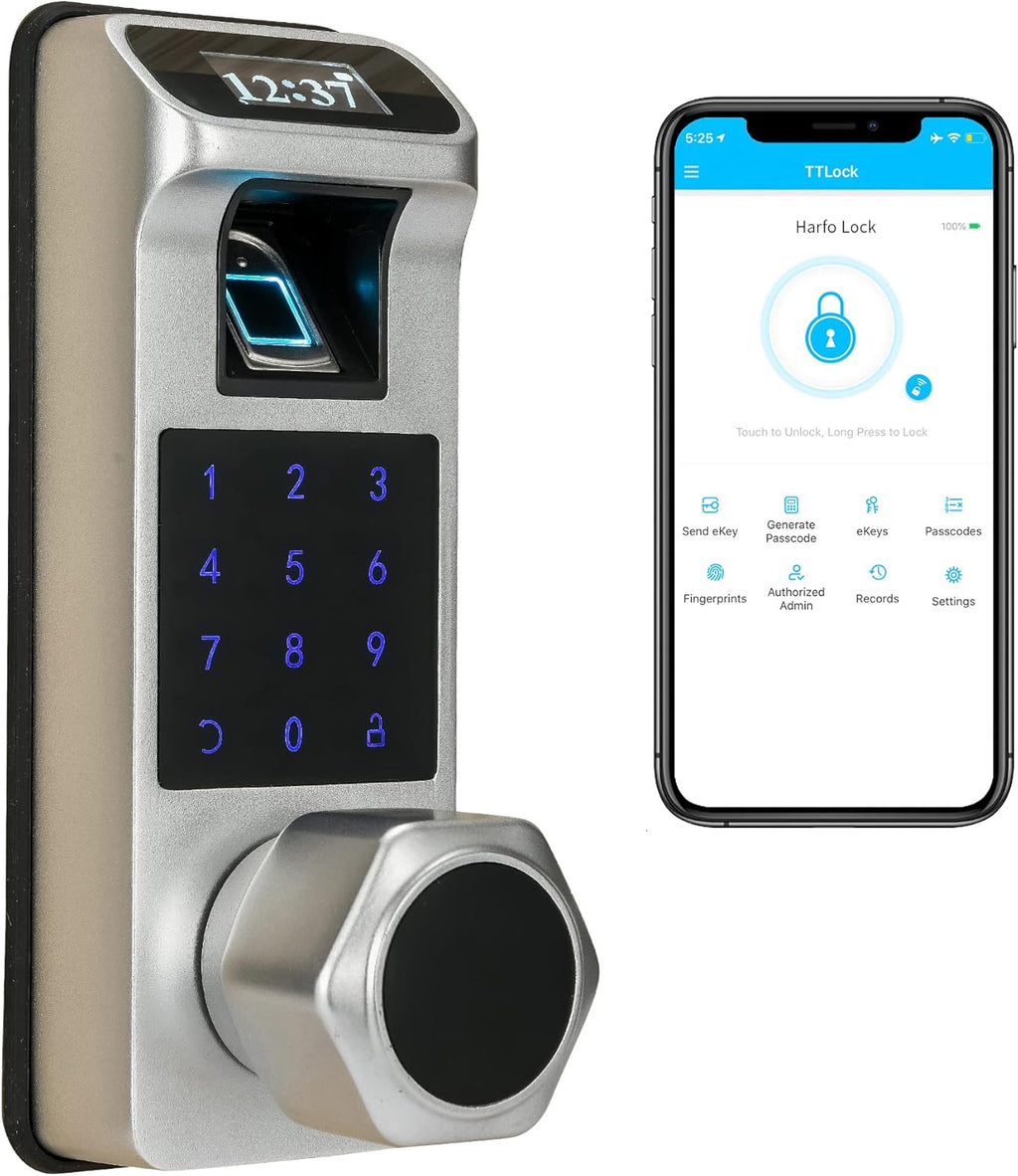 Aged Bronze Touchscreen Keyless Door Lock R438139