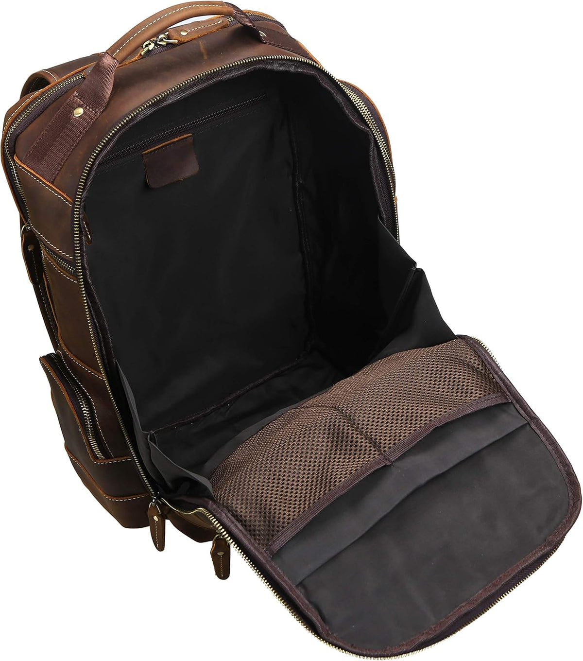 Men's Full Grain Leather Laptop Backpack D694284