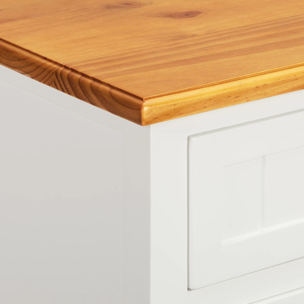 White 3 Drawer Solid Wood End Table I116