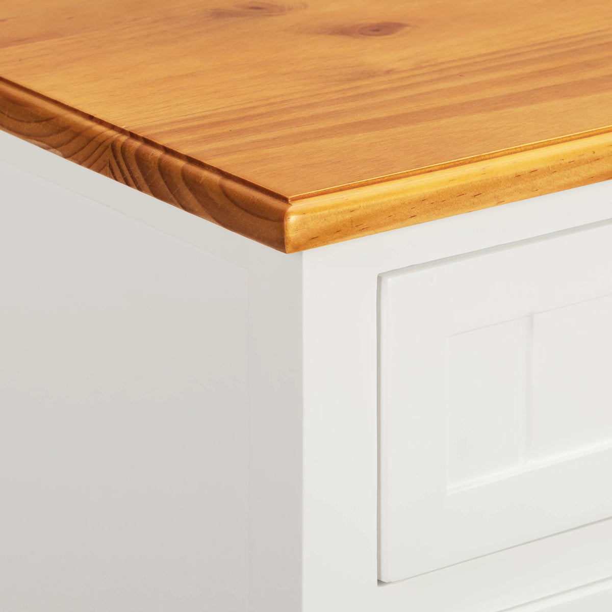 White 3 Drawer Solid Wood End Table I116
