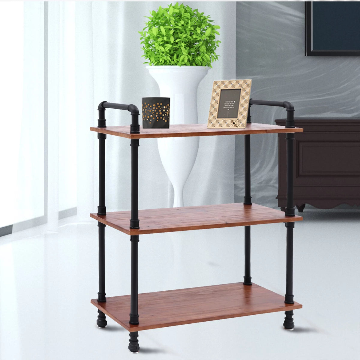 Solid Pine 3 Tier Bookshelf W582930