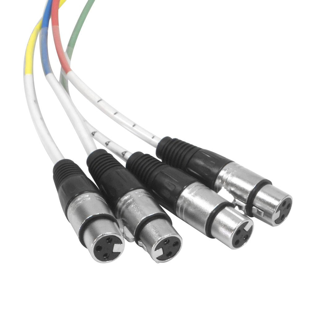 8 Channel 15' XLR Female to 1/4 TRS Snake Cable M11651