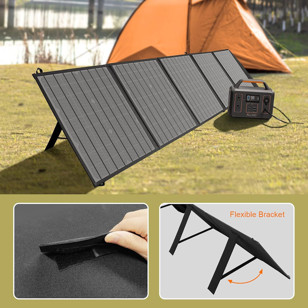 100W Portable Foldable Solar Panel with DC Adapters D324012