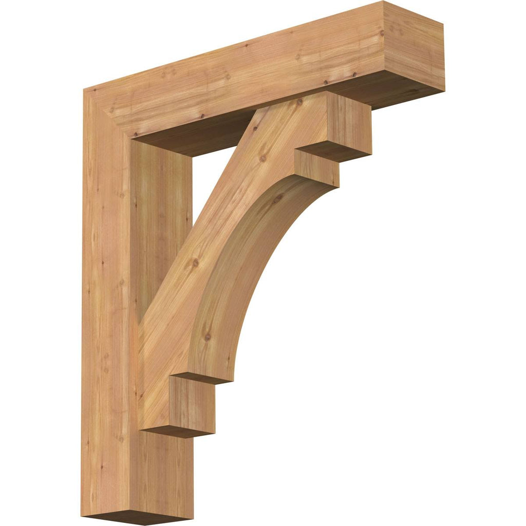 Western Red Cedar Smooth Bracket with Offset Brace M939