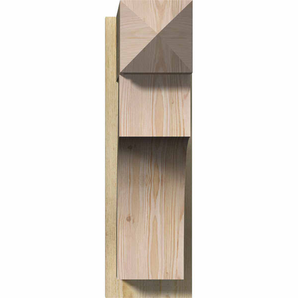 8x22W x 22x22D x 26x22H Douglas Fir Rough Sawn Arts and Crafts Outlooker W701