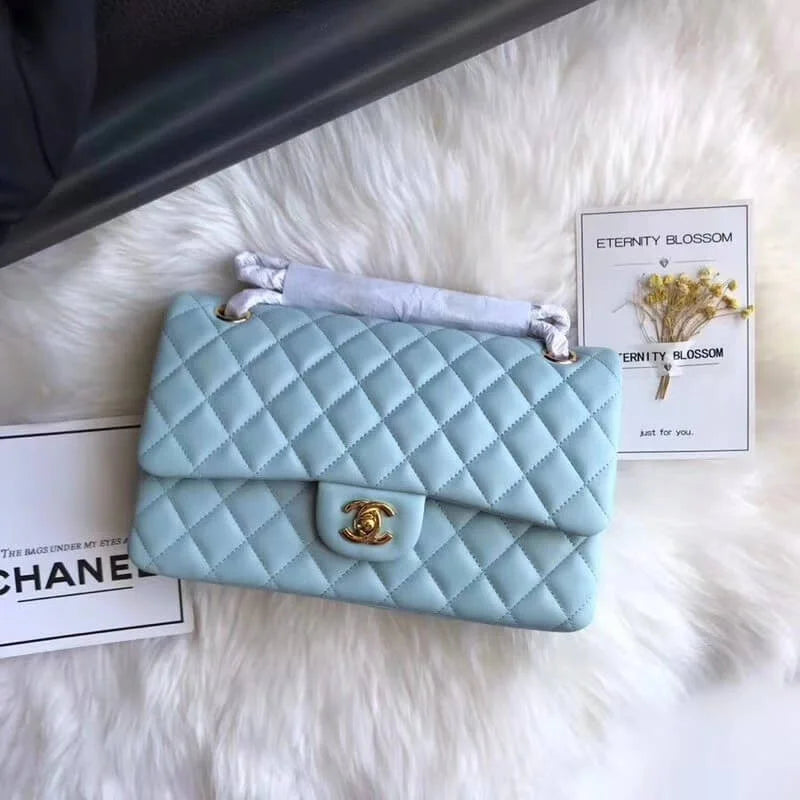 Tiffany Blue Lambskin Leather Flap Bag C796577