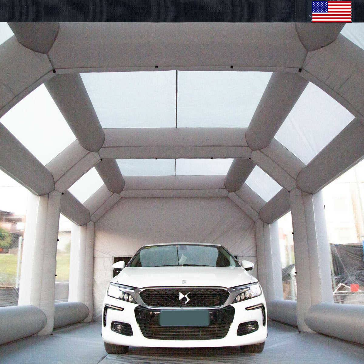 Inflatable Paint Booth 39x16x13Ft with Blowers Car Painting Tent T9408