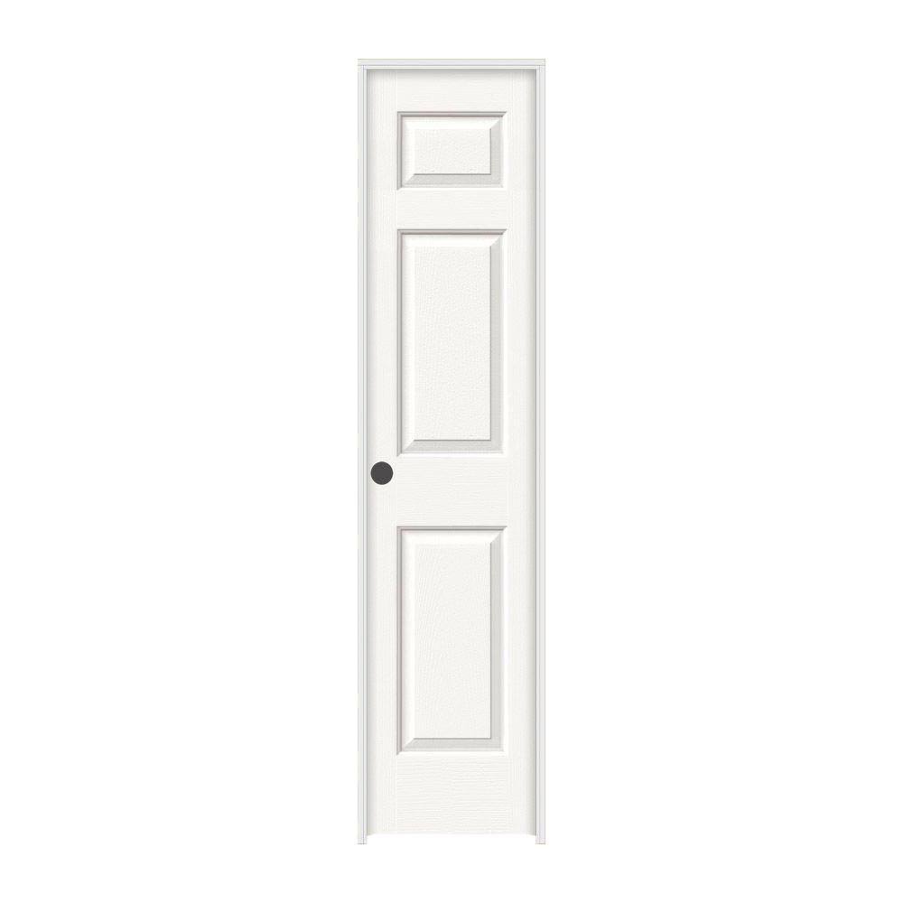 18 in. x 80 in. White Molded Composite MDF Single Prehung Interior Door I51936