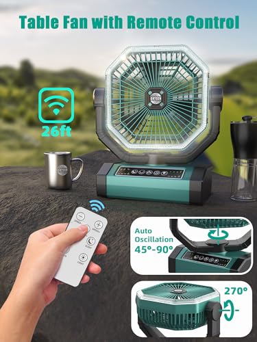 Portable Rechargeable 9-Inch Camping Fan H3452