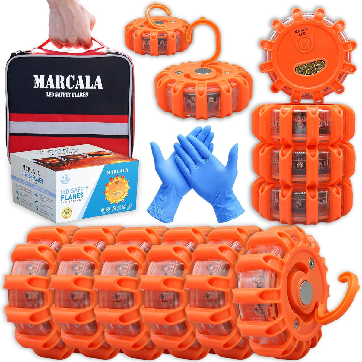 12-Pack LED Emergency Safety Flares N219