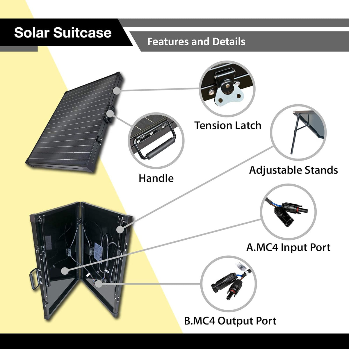 Solar Power Station with 100W Foldable Solar Panel kit R8723