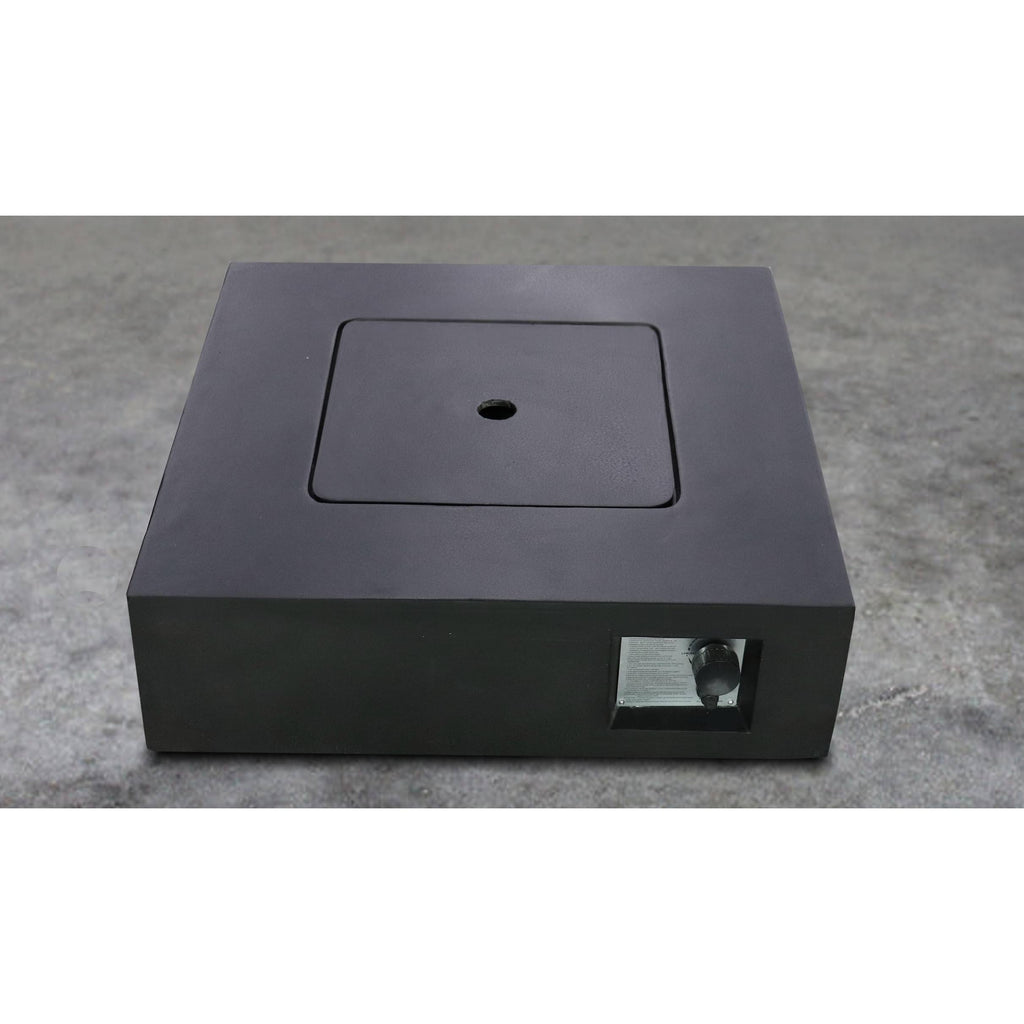 Charcoal Finish Square Fire Pit with Protective Lid V309
