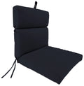 Navy Rectangular Outdoor Chair Cushion with Ties J8087
