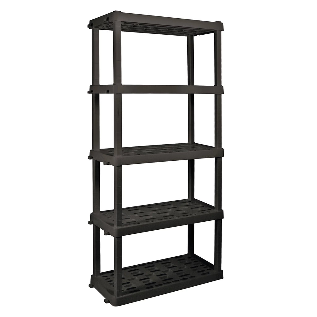 5-Tier Shelving Unit, Black, Pack of 4 G13041