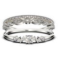 1.60 Carat Round Cut Moissanite Engagement Ring in 925 Sterling Silver With 18k White Gold Plating C328