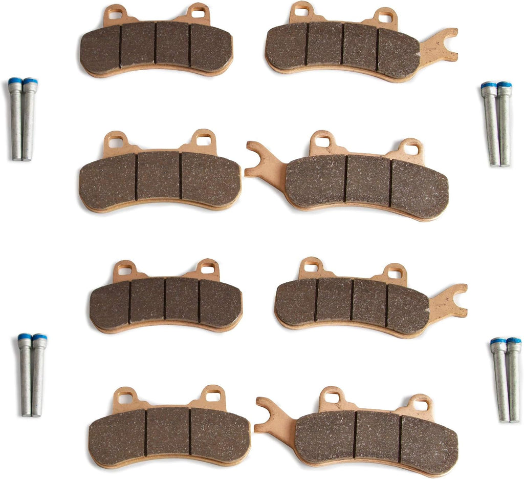 4 Sets Front and Rear Brake Pads Compatible with Can-Am Maverick X3 4x4 XRS, Sintered Metal Brake Pads Y1149